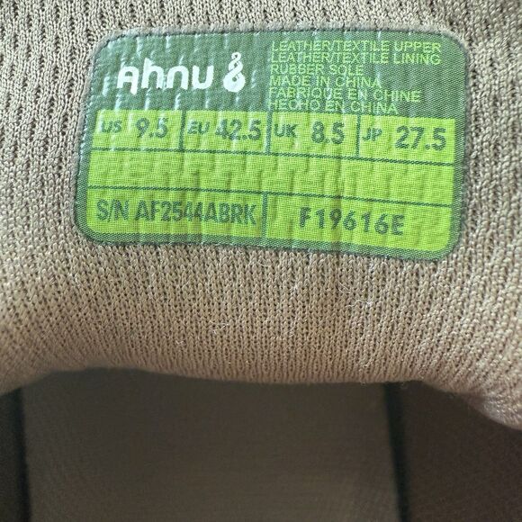 Ahnu Mens Size 9.5 Brown Leather Outdoor Hiking Sneaker Shoes F19616E - Picture 7 of 13